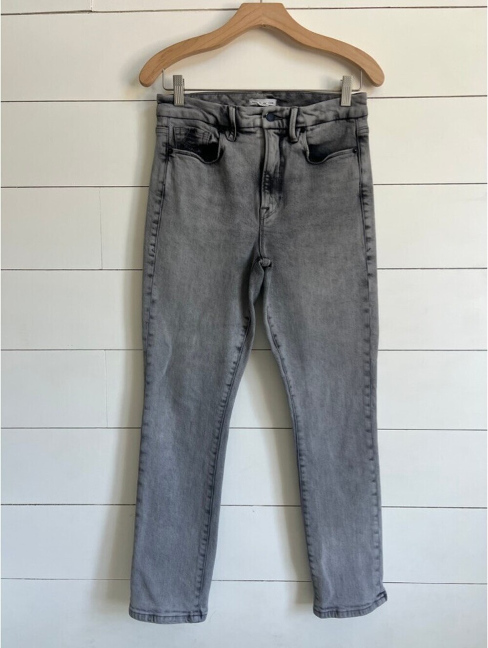 Good American Gray Wash Skinny Jeans Women's Size 6/28 Indie Grunge Streetwear